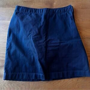 Lands End blue Classic lined Skirt school uniform kids girls size 14